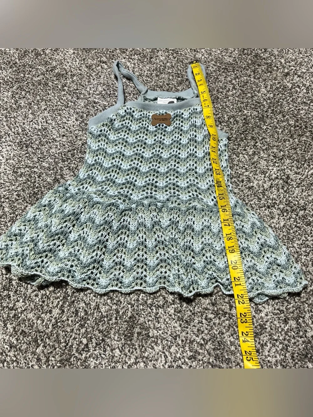 Koolaburra by Ugg Dog Knit Dress Green Blue Size Large Mila